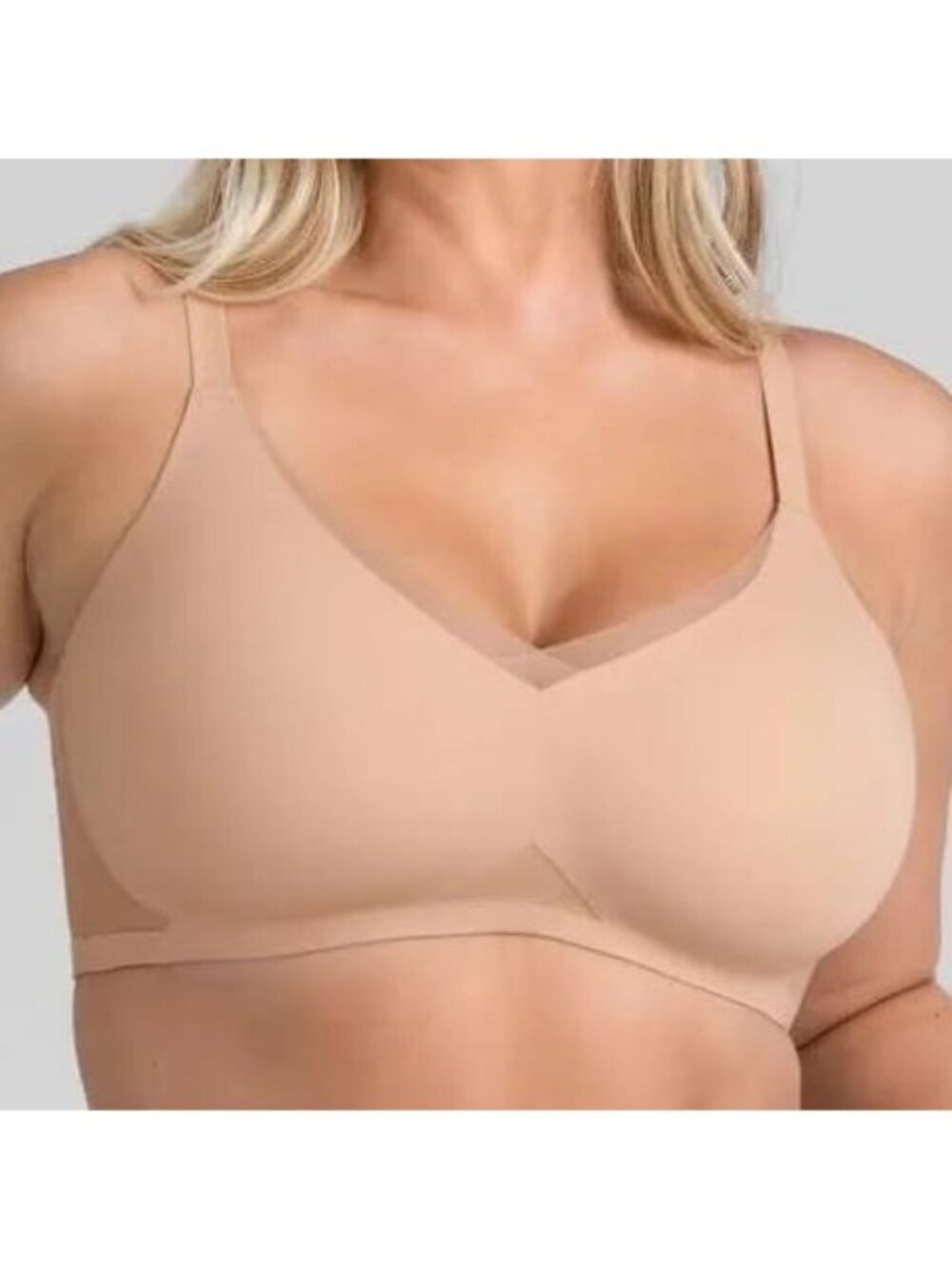 Honeylove Nude Crossover Bra Supportive Full Coverage Stretch Comfort 44DD 44DDD